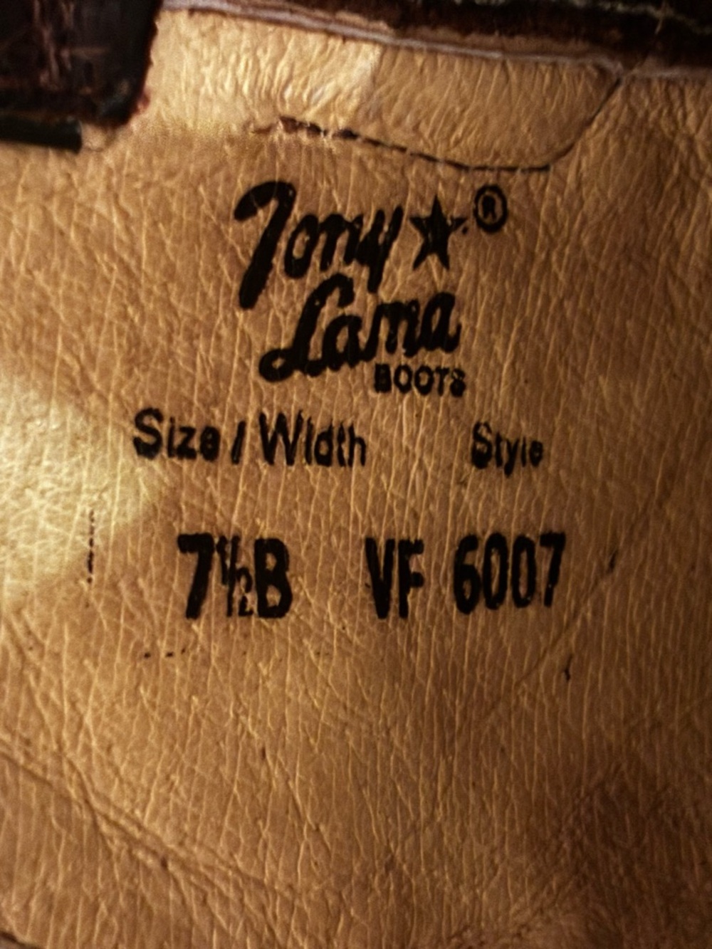 Tony Lama Women's Vaquero Western Boots - Brown Size 7.5 - Picture 7 of 7